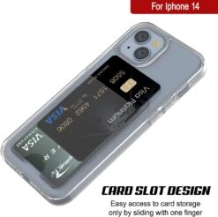 IPhone 14 Card Holder Case [Crystal CardSlot Series] [Slim Fit] -Phone Vibe Shop 71Qb iWvE1L. AC SL1500