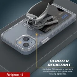 IPhone 14 Card Holder Case [Crystal CardSlot Series] [Slim Fit] -Phone Vibe Shop 71RU98sexaL. AC SL1500