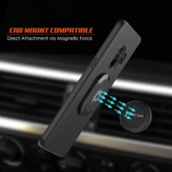 Galaxy S9 Case, Punkcase Magnetix Protective TPU Cover W/ Kickstand, Ring Grip Holder & Metal Plate For Magnetic Car Phone Mount PLUS PunkShield Screen Protector For Samsung S9 Edge [Black] -Phone Vibe Shop 71TpbDTacCL. SL1500