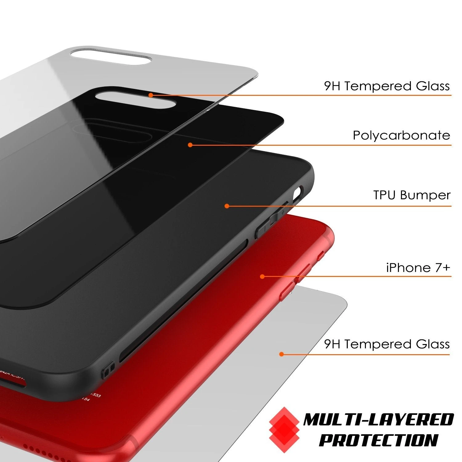 IPhone 8 PLUS Case, Punkcase GlassShield Ultra Thin Protective 9H Full Body Tempered Glass Cover W/ Drop Protection & Non Slip Grip For Apple IPhone 7 PLUS / Apple IPhone 8 PLUS (Black) 4 IPhone 8 PLUS Case, Punkcase GlassShield Ultra Thin Protective 9H Full Body Tempered Glass Cover W/ Drop Protection & Non Slip Grip For Apple IPhone 7 PLUS / Apple IPhone 8 PLUS (Black) - Image 2