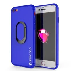 IPhone 8 Case, Punkcase Magnetix Protective TPU Cover W/ Kickstand, PLUS Tempered Glass Screen Protector [Blue]