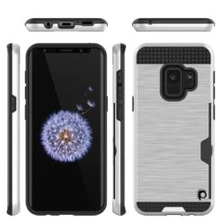 Galaxy S9 Case, PUNKcase [SLOT Series] [Slim Fit] Dual-Layer Armor Cover W/Integrated Anti-Shock System, Credit Card Slot & Screen Protector [White] -Phone Vibe Shop 71YPIc0CwNL. SL1500