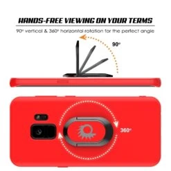 Galaxy S9 Case, Punkcase Magnetix Protective TPU Cover W/ Kickstand, Ring Grip Holder & Metal Plate For Magnetic Car Phone Mount PLUS PunkShield Screen Protector For Samsung S9 Edge [Red] -Phone Vibe Shop 71bpKW5wmcL. SL1500