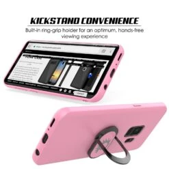 Galaxy S9 Case, Punkcase Magnetix Protective TPU Cover W/ Kickstand, Ring Grip Holder & Metal Plate For Magnetic Car Phone Mount PLUS PunkShield Screen Protector For Samsung S9 Edge [Pink] -Phone Vibe Shop 71cs2KSqrtL. SL1500
