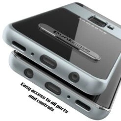 Galaxy S9+ Plus Case, PUNKcase [LUCID 3.0 Series] [Slim Fit] [Clear Back] Armor Cover W/ Integrated Kickstand, Anti-Shock System & PUNKSHIELD Screen Protector For Samsung Galaxy S9+ Plus [Silver] -Phone Vibe Shop 71eMLmCNYPL. SL1500
