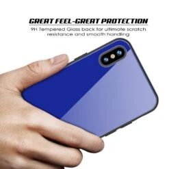 IPhone 8 Case, Punkcase GlassShield Ultra Thin Protective 9H Full Body Tempered Glass Cover W/ Drop Protection & Non Slip Grip For Apple IPhone 7 / Apple IPhone 8 (Blue) -Phone Vibe Shop 71lN4Ml8aVL. SL1500