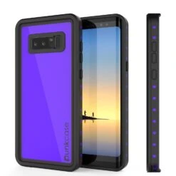 Note 8 Waterproof Case PunkCase StudStar Purple Thin 6.6ft Underwater IP68 Shock/Snow Proof