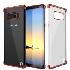 Note 8 Case, Punkcase [BLAZE SERIES] Protective Cover W/ PunkShield Screen Protector [Shockproof] [Slim Fit] For Samsung Galaxy Note 8 [Red]
