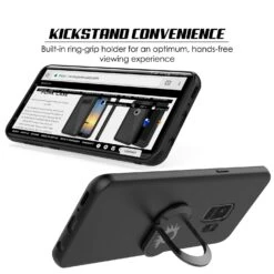 Galaxy S9 Case, Punkcase Magnetix Protective TPU Cover W/ Kickstand, Ring Grip Holder & Metal Plate For Magnetic Car Phone Mount PLUS PunkShield Screen Protector For Samsung S9 Edge [Black] -Phone Vibe Shop 71nctdfz6aL. SL1500