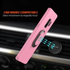 Galaxy S9 Case, Punkcase Magnetix Protective TPU Cover W/ Kickstand, Ring Grip Holder & Metal Plate For Magnetic Car Phone Mount PLUS PunkShield Screen Protector For Samsung S9 Edge [Pink] -Phone Vibe Shop 71ru3x9ggPL. SL1500