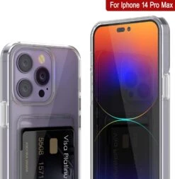 IPhone 14 Pro Max Card Holder Case [Crystal CardSlot Series] [Slim Fit] -Phone Vibe Shop 71ssrm6ZUqL. AC SL1500