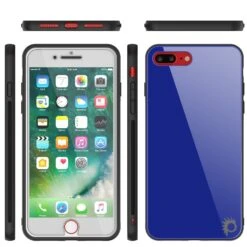 IPhone 8 PLUS Case, Punkcase GlassShield Ultra Thin Protective 9H Full Body Tempered Glass Cover W/ Drop Protection & Non Slip Grip For Apple IPhone 7 PLUS / Apple IPhone 8 PLUS (Blue) -Phone Vibe Shop 71uMS54LTVL. SL1500
