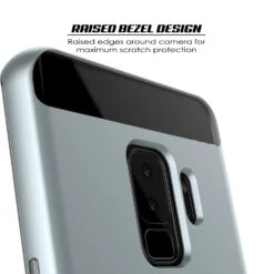 Galaxy S9+ Plus Case, PUNKcase [LUCID 3.0 Series] [Slim Fit] [Clear Back] Armor Cover W/ Integrated Kickstand, Anti-Shock System & PUNKSHIELD Screen Protector For Samsung Galaxy S9+ Plus [Silver] -Phone Vibe Shop 71uaAEPzBaL. SL1500