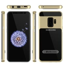 Galaxy S9+ Plus Case, PUNKcase [LUCID 3.0 Series] [Slim Fit] [Clear Back] Armor Cover W/ Integrated Kickstand, Anti-Shock System & PUNKSHIELD Screen Protector For Samsung Galaxy S9+ Plus [Gold] -Phone Vibe Shop 71wm2mdPv0L. SL1500