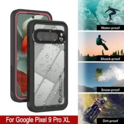 Google Pixel 9 Pro XL Waterproof Case, Punkcase [Extreme Series] Armor Cover W/ Built In Screen Protector [Pink] -Phone Vibe Shop 7 Extreme Google Pixel 9 Pro XL bdd31942 872a 4beb b8e4 94b68a465ae7