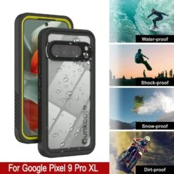 Google Pixel 9 Pro XL Waterproof Case, Punkcase [Extreme Series] Armor Cover W/ Built In Screen Protector [Yellow] -Phone Vibe Shop 7 Extreme Google Pixel 9 Pro XL d34a7cb5 53bb 40eb 881f b6c02289f685