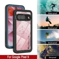 Google Pixel 9Waterproof Case, Punkcase [Extreme Series] Armor Cover W/ Built In Screen Protector [Light Blue] -Phone Vibe Shop 7 Extreme Google Pixel 9 cf5743d7 c859 4a35 8c8c d26073953f06