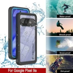 Google Pixel 9a Waterproof Case, Punkcase [Extreme Series] Armor Cover W/ Built In Screen Protector [Light Blue] -Phone Vibe Shop 7 Extreme Google Pixel 9a 12e756fb faad 4615 abb5 f1078ac77a21