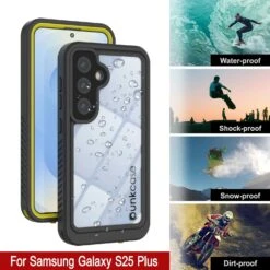 Galaxy S25+ Plus Water/ Shockproof [Extreme Series] With Screen Protector Case [Yellow] -Phone Vibe Shop 7 Extreme S25 Plus 8158fb06 faf0 4c59 bb82 a79cba256051