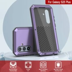 Galaxy S25 Plus Metal Case, Heavy Duty Military Grade Armor Cover [shock Proof] Full Body Hard [Purple] -Phone Vibe Shop 7 Metallic S25 Plus 7e004db4 1698 4457 90a3 bb79cf7d992c
