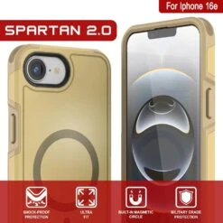 PunkCase IPhone 16e Case, [Spartan 2.0 Series] Clear Rugged Heavy Duty Cover W/Built In Screen Protector [yellow] -Phone Vibe Shop 7 Spartan 2 Iphone 16e 6052b210 8a46 4d97 a10c ebe2a41c09f2