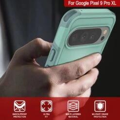 PunkCase Google Pixel 9 Pro XL Case, [Spartan 2.0 Series] Clear Rugged Heavy Duty Cover W/Built In Screen Protector [Teal] -Phone Vibe Shop 7 Spartan 2 Pixel 9 Pro XL 21ae2c97 6e26 4ed1 8d39 85376a988cb2