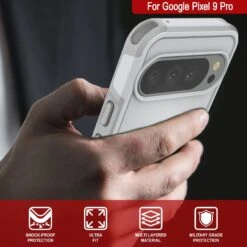 PunkCase Google Pixel 9 Pro Case, [Spartan 2.0 Series] Clear Rugged Heavy Duty Cover W/Built In Screen Protector [White] -Phone Vibe Shop 7 Spartan 2 Pixel 9 Pro 3f130959 7a72 4e6d 89a0 af9ddc4cdd3c