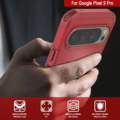 PunkCase Google Pixel 9 Pro Case, [Spartan 2.0 Series] Clear Rugged Heavy Duty Cover W/Built In Screen Protector [Red] -Phone Vibe Shop 7 Spartan 2 Pixel 9 Pro e092d0f3 389d 49d6 81b1 d224e9fc53bf