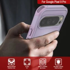 PunkCase Google Pixel 9 Pro Case, [Spartan 2.0 Series] Clear Rugged Heavy Duty Cover W/Built In Screen Protector [Lilac] -Phone Vibe Shop 7 Spartan 2 Pixel 9 Pro fcaa6637 87d1 4f17 9fc0 9adf7496effe