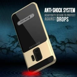 Galaxy S9+ Plus Case, PUNKcase [LUCID 3.0 Series] [Slim Fit] [Clear Back] Armor Cover W/ Integrated Kickstand, Anti-Shock System & PUNKSHIELD Screen Protector For Samsung Galaxy S9+ Plus [Gold] -Phone Vibe Shop 81K1X 2BpZh1L. SL1500