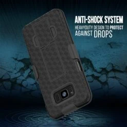 Punkcase Galaxy S8 Case, With PunkShield Glass Screen Protector, Holster Belt Clip & Built-In Kickstand Non-Slip Dual Layer Hybrid TPU Full Body Protection For Samsung S8 Edge [Black] -Phone Vibe Shop 81R 9vgivNL. SL1500