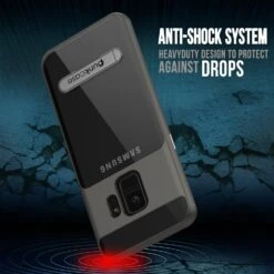 Galaxy S9 Case, PUNKcase [LUCID 3.0 Series] [Slim Fit] [Clear Back] Armor Cover W/ Integrated Kickstand, Anti-Shock System & PUNKSHIELD Screen Protector For Samsung Galaxy S9 [Grey] -Phone Vibe Shop 81WoZMNai7L. SL1500