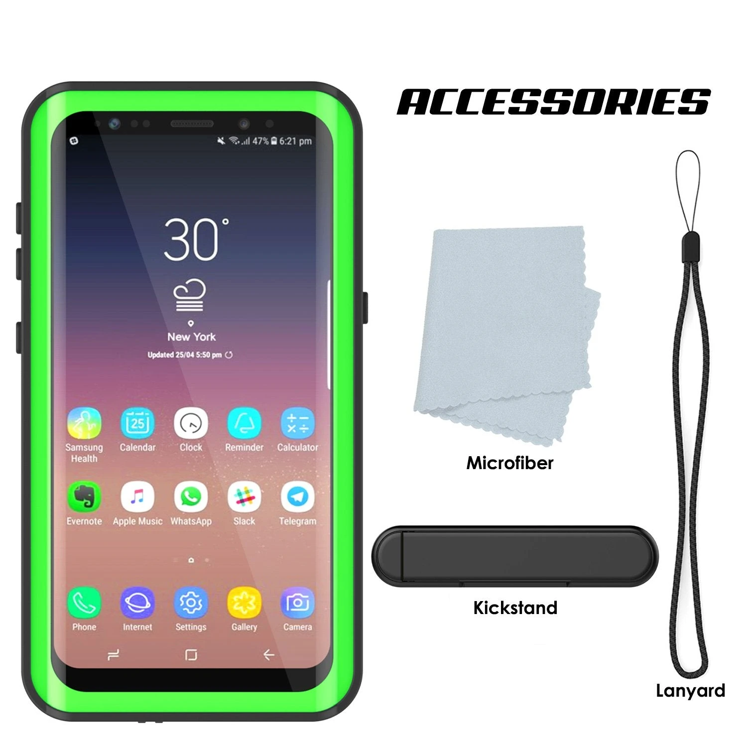 Galaxy S9 Plus Waterproof Case PunkCase StudStar Light Green Thin 6.6ft Underwater IP68 ShockProof 8 Galaxy S9 Plus Waterproof Case PunkCase StudStar Light Green Thin 6.6ft Underwater IP68 ShockProof - Image 6