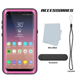 Galaxy S9 Waterproof Case PunkCase StudStar Pink Thin 6.6ft Underwater IP68 Shock/Snow Proof -Phone Vibe Shop Acessories Studstar Galaxy S9 e11a5c47 c6c9 47cd 92af 59ca56b19ded