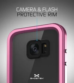 Galaxy S7 EDGE Waterproof Case, Ghostek Atomic 2.0 Pink Shock/Dirt/Snow Proof | Lifetime Warranty 9 Galaxy S7 EDGE Waterproof Case, Ghostek Atomic 2.0 Pink Shock/Dirt/Snow Proof | Lifetime Warranty -Phone Vibe Shop Atomic SamsungS7edge Camera Pink