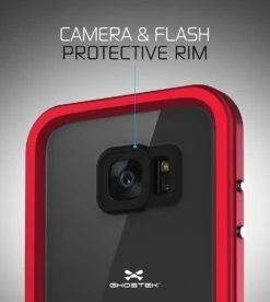 Galaxy S7 EDGE Waterproof Case, Ghostek Atomic 2.0 Red Shock/Dirt/Snow Proof | Lifetime Warranty -Phone Vibe Shop Atomic SamsungS7edge Camera Red