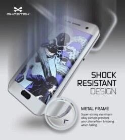 Galaxy S7 EDGE Waterproof Case, Ghostek Atomic 2.0 Silver Shock/Dirt/Snow Proof | Lifetime Warranty -Phone Vibe Shop Atomic SamsungS7edge Drop Silver