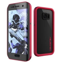 Galaxy S7 EDGE Waterproof Case, Ghostek Atomic 2.0 Red Shock/Dirt/Snow Proof | Lifetime Warranty