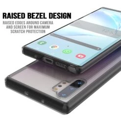 Galaxy Note 10+ Plus Punkcase Lucid-2.0 Series Slim Fit Armor Crystal Black Case Cover -Phone Vibe Shop Bezel Lucid 2 Galaxy Note 10 4b8f1653 3646 4916 9b5f f88b5a2f93a6