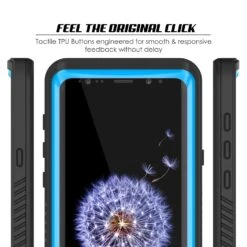 Galaxy S9 Waterproof Case, Punkcase [Extreme Series] [Slim Fit] [IP68 Certified] [Shockproof] [Snowproof] [Dirproof] Armor Cover [Light Blue] -Phone Vibe Shop Button Extreame Case Galaxy S9 d7189afe 8aad 4390 a595 b9b665991620