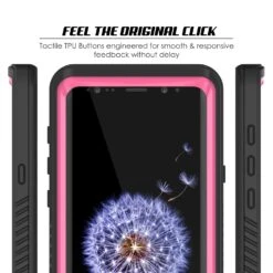 Galaxy S9 Waterproof Case, Punkcase [Extreme Series] [Slim Fit] [IP68 Certified] [Shockproof] [Snowproof] [Dirproof] Armor Cover W/ Built In Screen Protector For Samsung Galaxy S9 [Pink] -Phone Vibe Shop Button Extreame Case Galaxy S9 ff2c80d1 73c6 48be 9733 8952c5958056