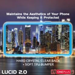OnePlus 3 Case Punkcase® LUCID 2.0 Light Blue Series W/ SHIELD GLASS Lifetime Warranty Exchange -Phone Vibe Shop CLEAR LUCID 2 one plus 3 d27e886b cf71 4f67 9a3e 2ba151ea1036