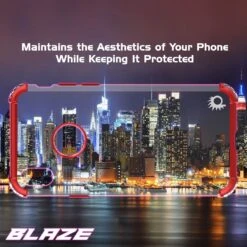IPhone X Case, Punkcase [BLAZE SERIES] Protective Cover W/ PunkShield Screen Protector [Shockproof] [Slim Fit] For Apple IPhone 10 [Red] -Phone Vibe Shop CLEAR blaze iphone X 838e22d4 0671 44d0 80a0 42ae9872bbba