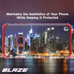 IPhone 7 PLUS Case, Punkcase [BLAZE SERIES] Protective Cover W/ PunkShield Screen Protector [Shockproof] [Slim Fit] For Apple IPhone 7 PLUS [Red] -Phone Vibe Shop CLEAR blaze iphone7 8729bc77 d50a 4408 a6af d799436297a2