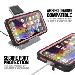 IPhone 11 Waterproof Case, Punkcase [Extreme Series] Armor Cover W/ Built In Screen Protector [Pink] -Phone Vibe Shop Charging Extreme Iphone 11 0633c4e6 a5d4 4934 ac13 857d2e708d65