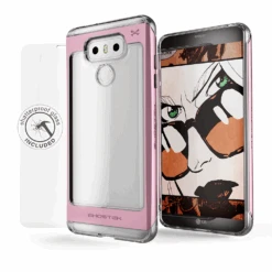 LG G6 Case, Ghostek® Cloak 2.0 Pink Series W/ ExplosionProof Screen Protector | Aluminum Frame