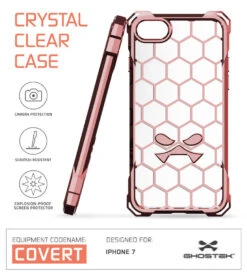 IPhone 7 Plus Case, Ghostek® Covert Rose Pink, Premium Impact Protective Armor | Warranty -Phone Vibe Shop Covert iPhone7 crystal rose be1f3dd4 4767 42e5 99cb 09170e34ccaa