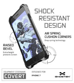 IPhone 7 Case, Ghostek® Covert Space Grey, Premium Impact Armor | Lifetime Warranty Exchange 11 IPhone 7 Case, Ghostek® Covert Space Grey, Premium Impact Armor | Lifetime Warranty Exchange -Phone Vibe Shop Covert iPhone7 drop Grey