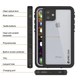 IPhone 11 Waterproof Case, Punkcase [Extreme Series] Armor Cover W/ Built In Screen Protector [Clear] -Phone Vibe Shop Description Extreme Iphone 11