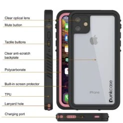 IPhone 11 Waterproof Case, Punkcase [Extreme Series] Armor Cover W/ Built In Screen Protector [Pink] -Phone Vibe Shop Description Extreme Iphone 11 5c0c8dd7 7bf4 476a aa6e e3d4e5df2c9e